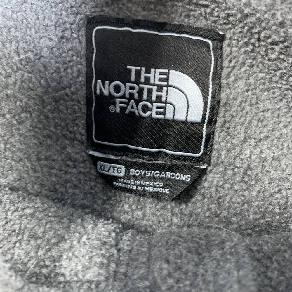 The North Face Denali Fleece Jacket Boys XL Grey Black Polartec Full Zip - Picture 14 of 16